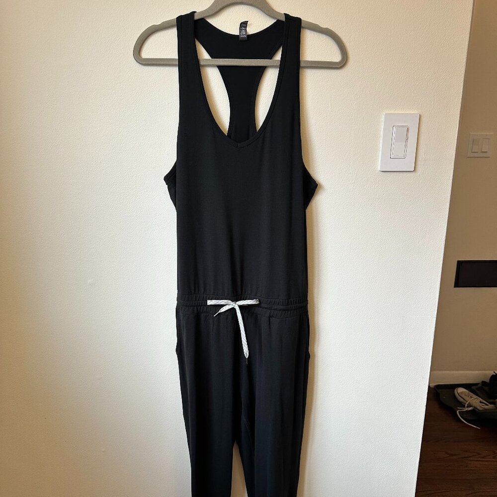 Vuori Black Jumpsuit with Drawstring Waist